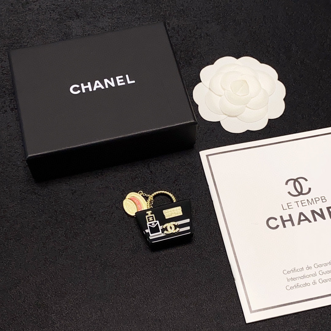 18K Chanel Bag Brooch