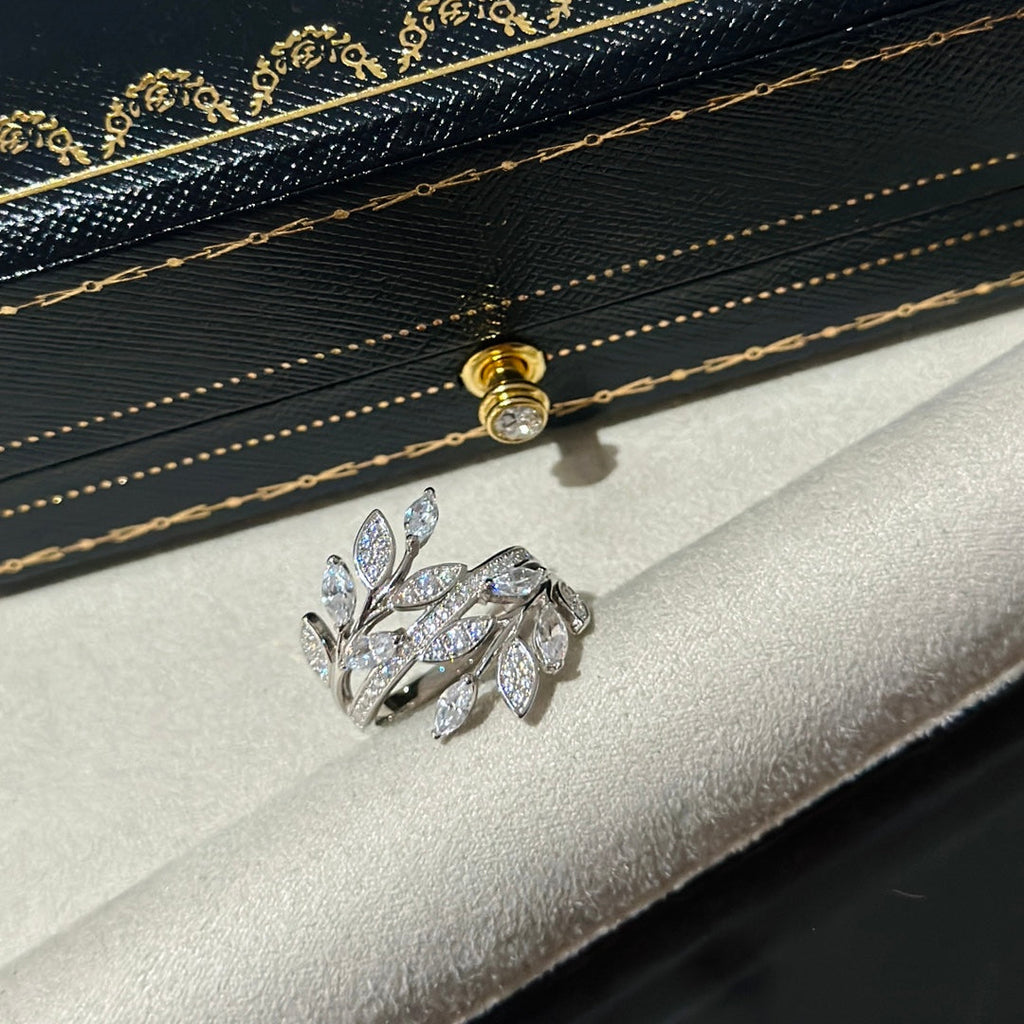 18K Tiffany & Co. Victoria Diamond Vine Bypass Ring