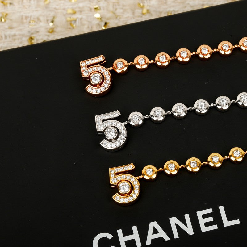 18K Chanel NO.5 Diamond Gold Bracelet