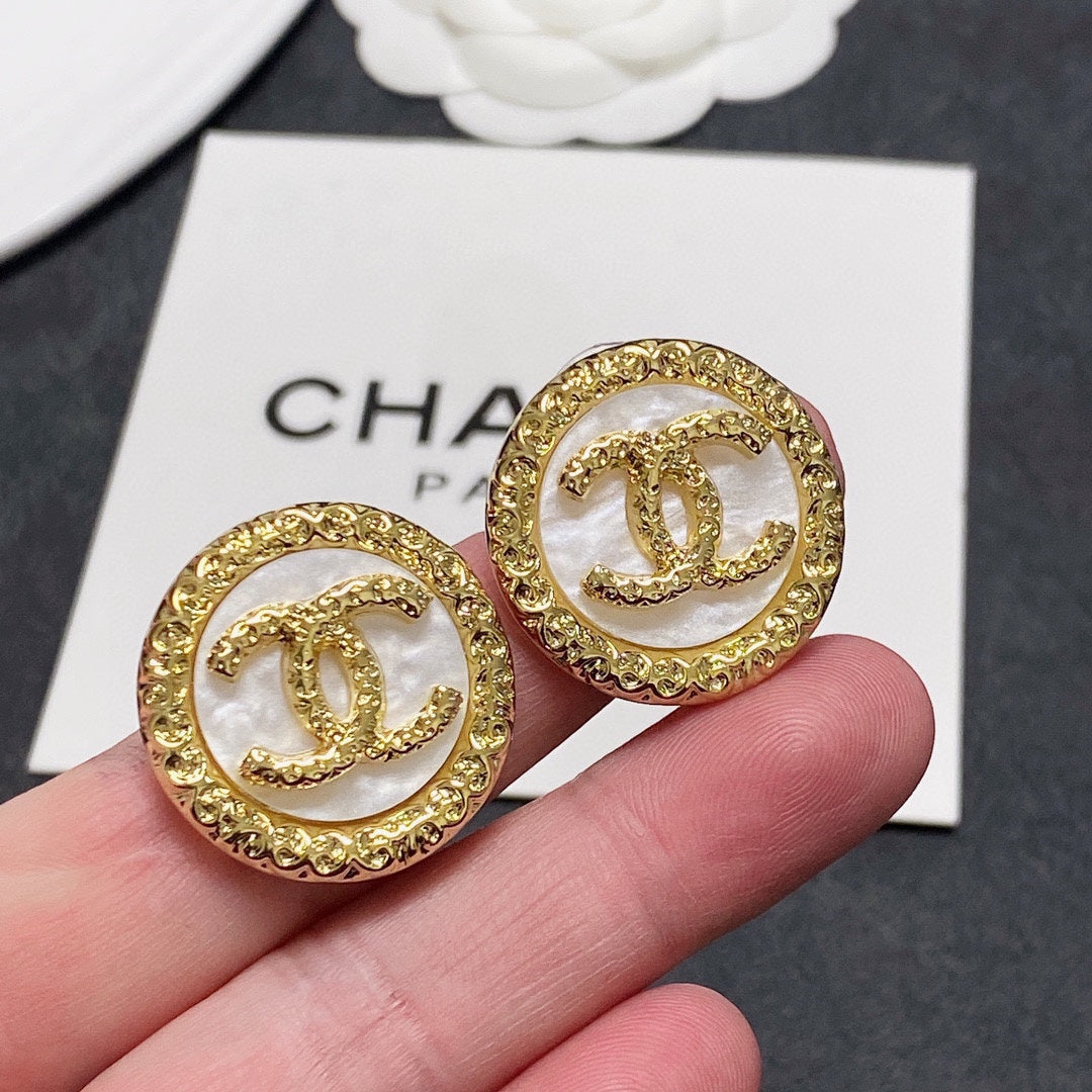 18K Chanel Crystal Earrings