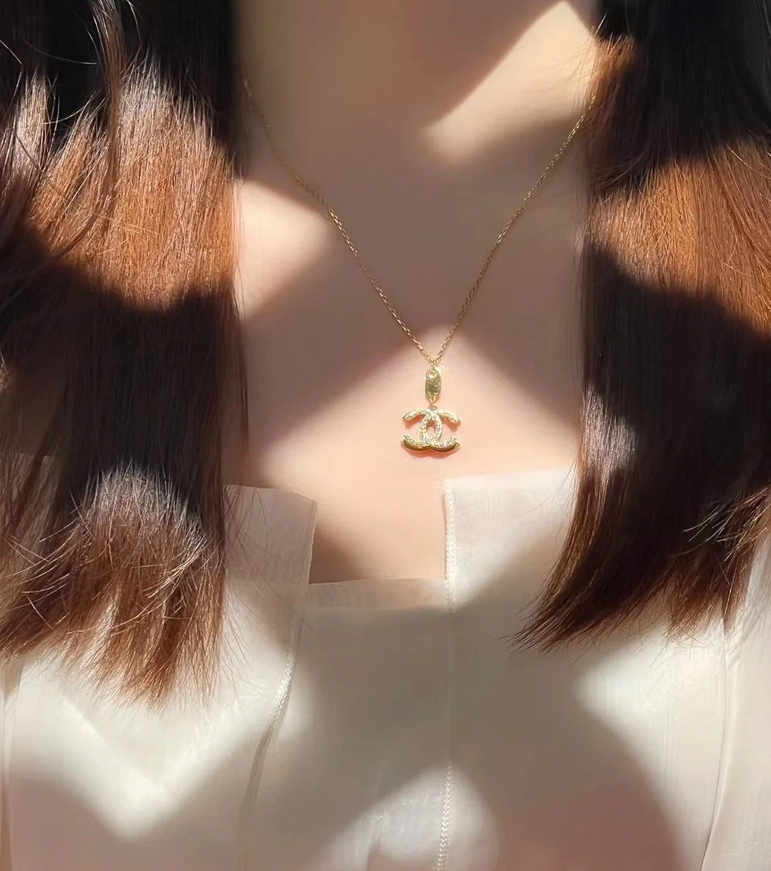 18K Chanel Diamond Long Necklace