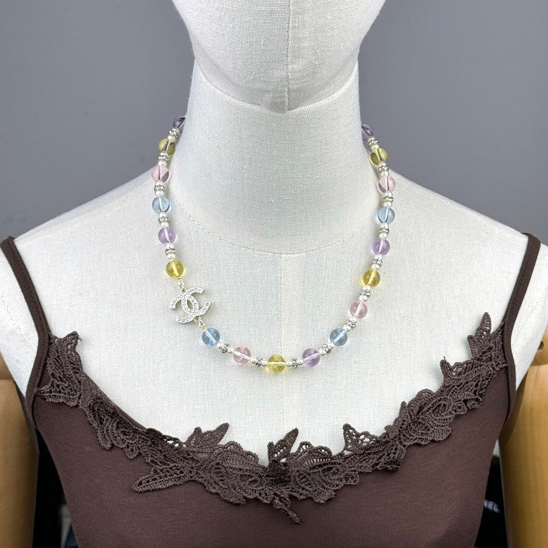 18K Chanel 26C Color Crystal Necklace