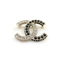 18K Chanel Black & White Crystals Brooch
