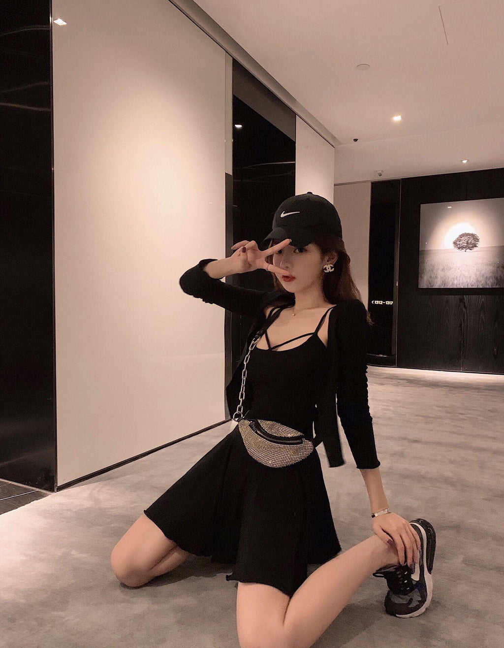 18K Chanel Crystal Earrings