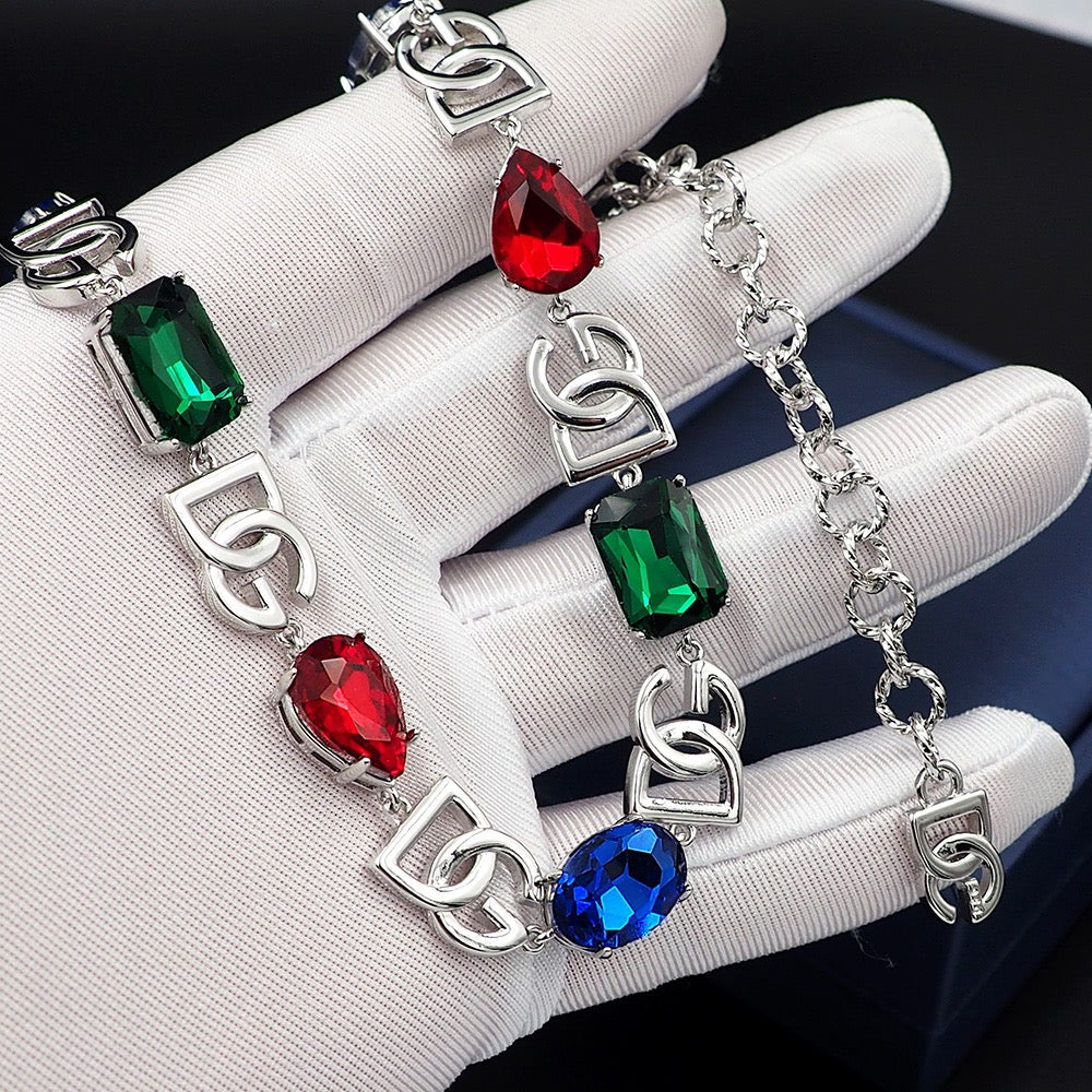 18K Dolce & Gabbana DG Crystals Choker Necklace