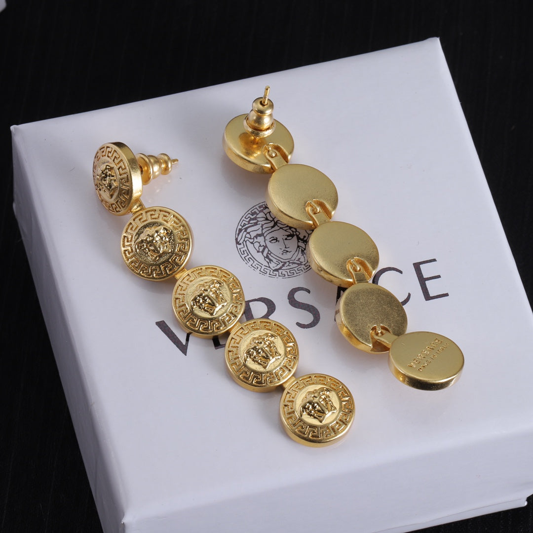 18K Versace Long Earrings
