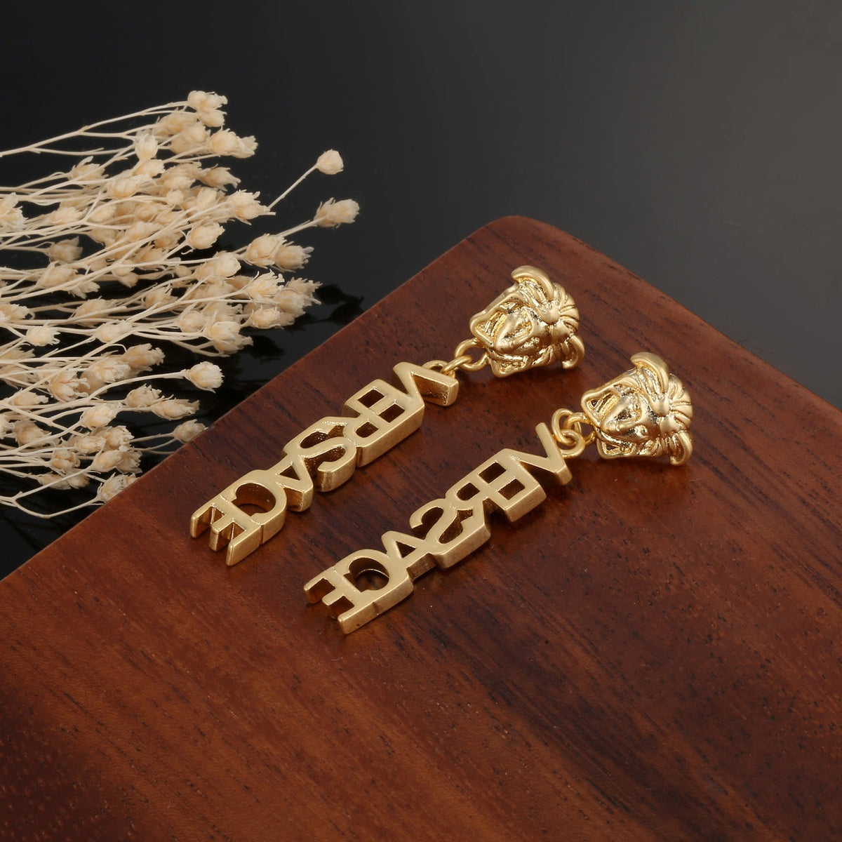 18K Versace Medusa Earrings