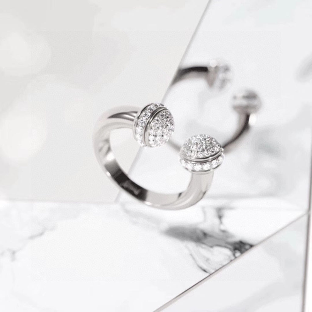 18K Piaget Open White Gold Ring