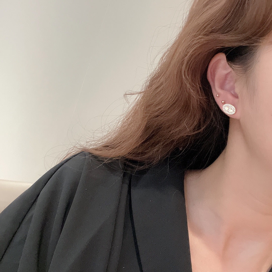 18K Mini Farandole Diamond Hermès Earrings