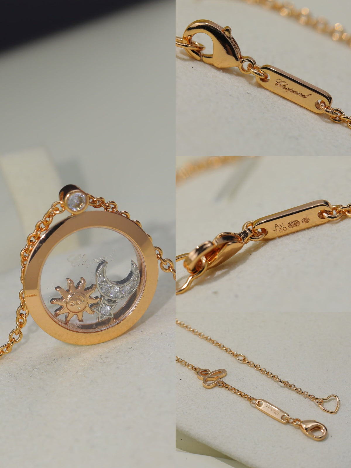18K Chopard Happy Diamonds Pendant Necklace