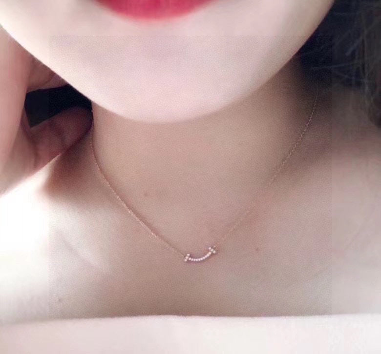 18K Tiffany & Co. Small Diamond Pendant Necklace