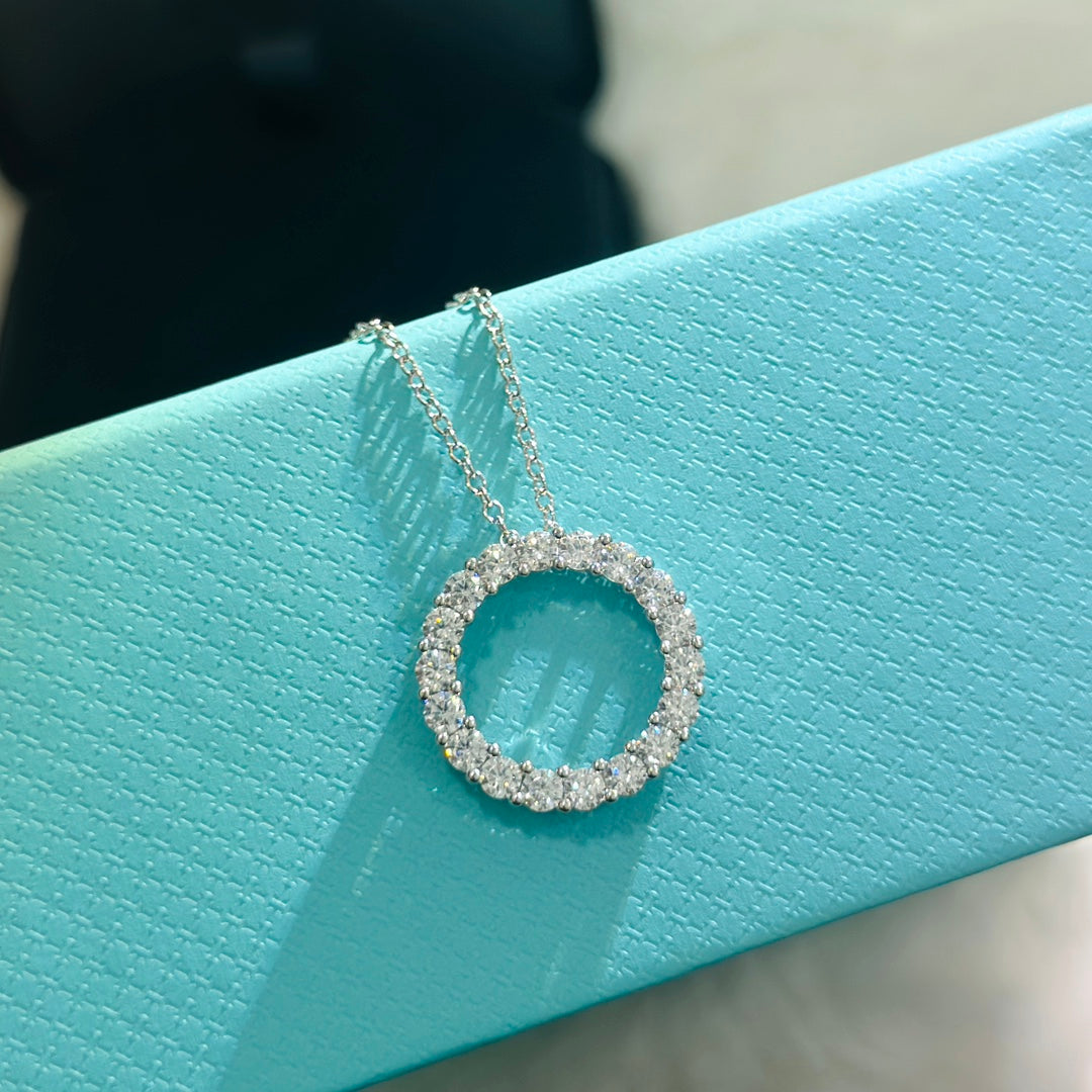 18K Tiffany & Co. Circle Diamonds Necklace