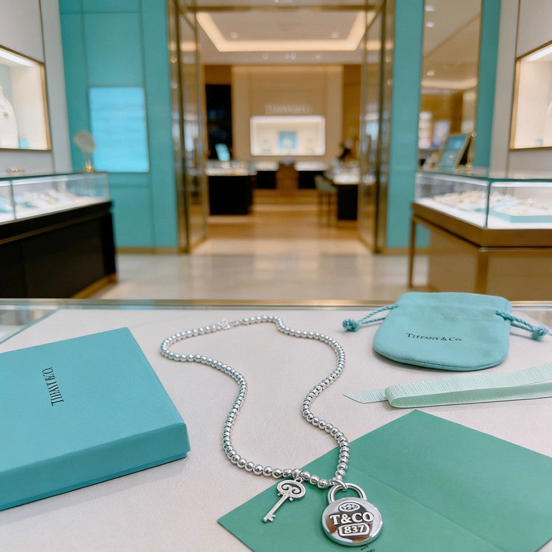 18K Return to Tiffany & Co. 1837 Lock Necklace