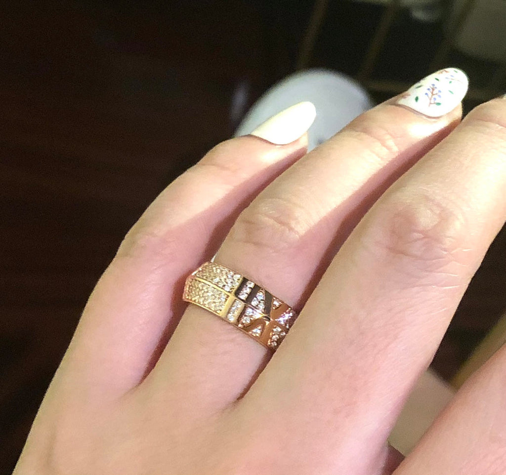 18K Tiffany & Co. Atlas x Closed Wide Ring