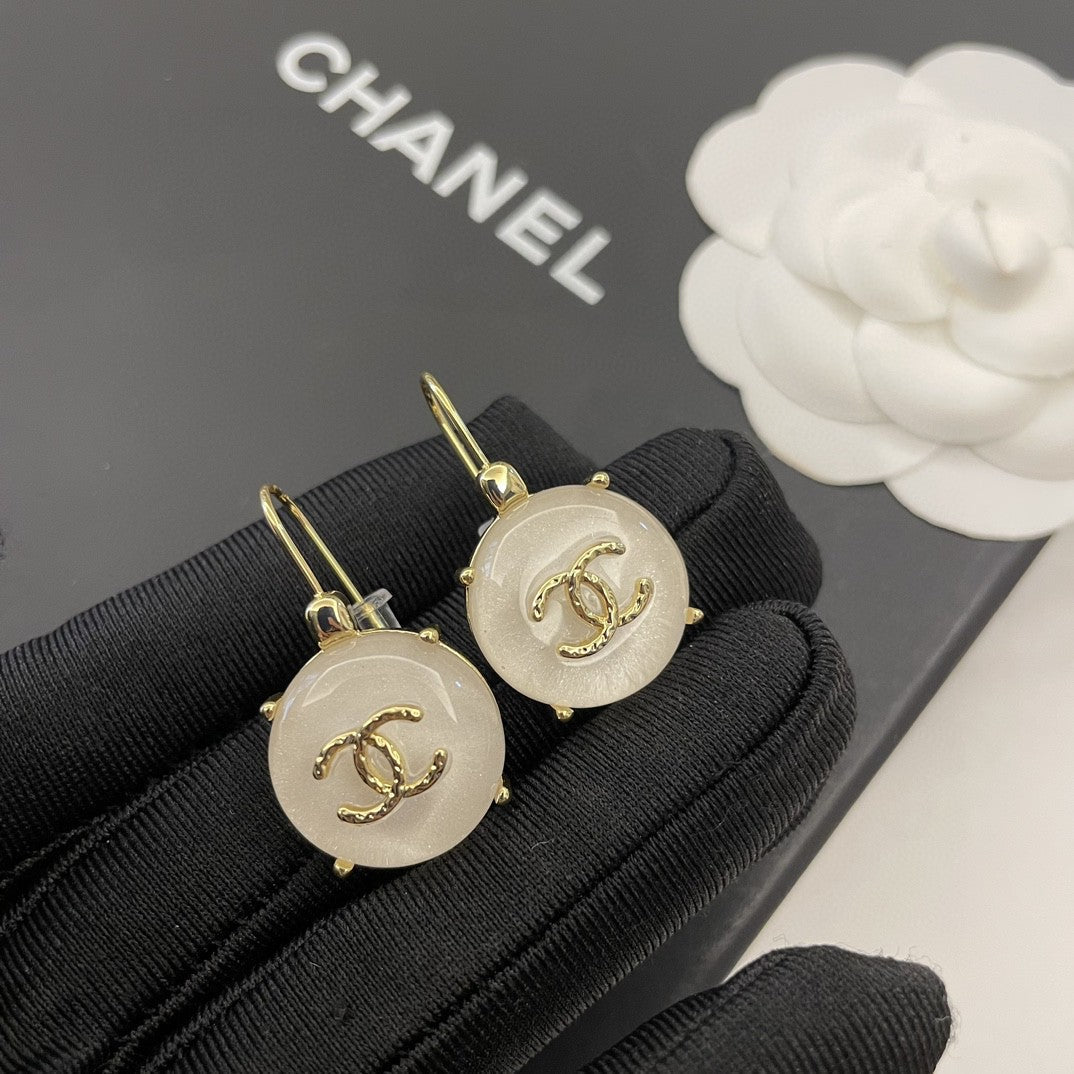 18K Chanel Crystals Earrings
