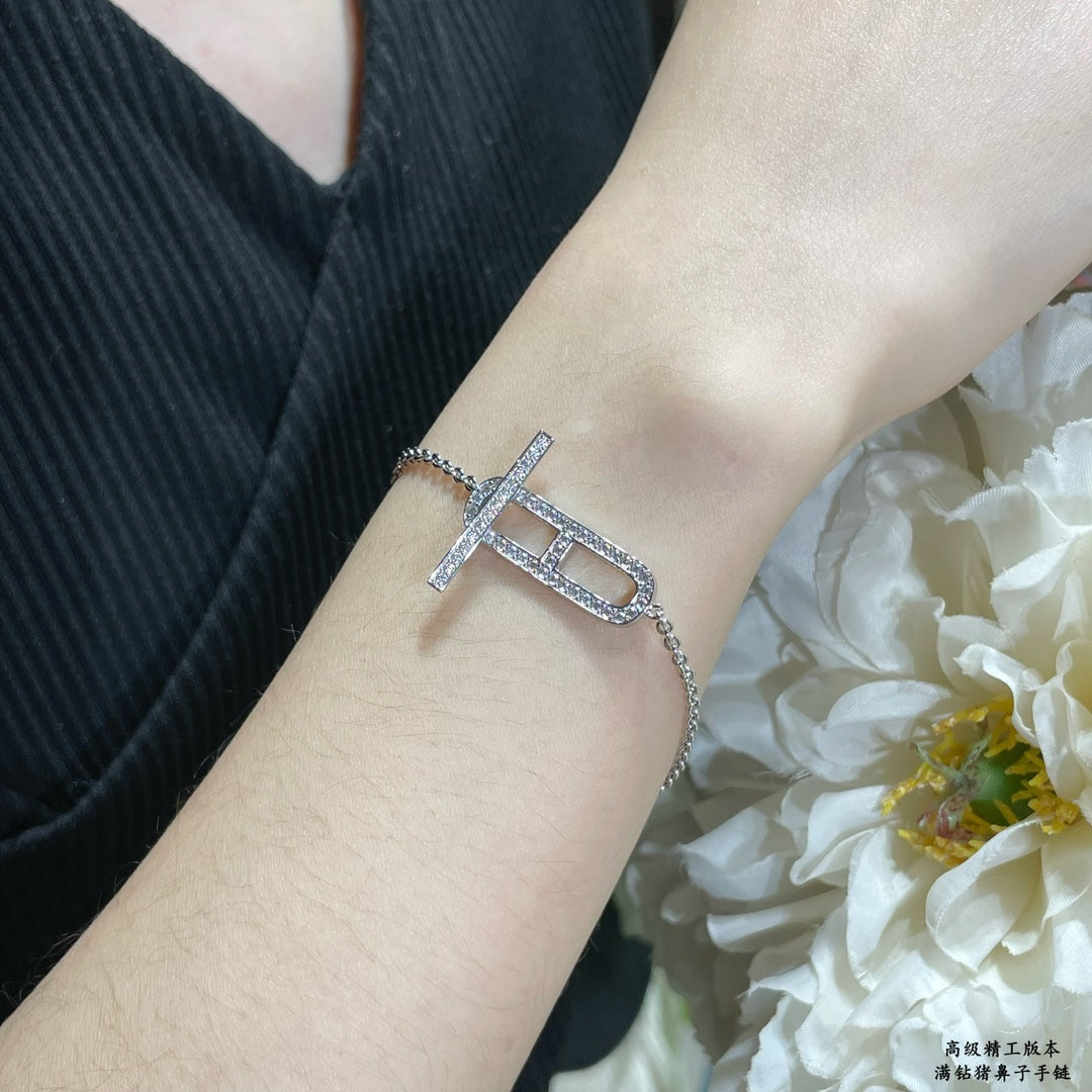 18K Ever Chaine D'ancre Hermès Bracelet