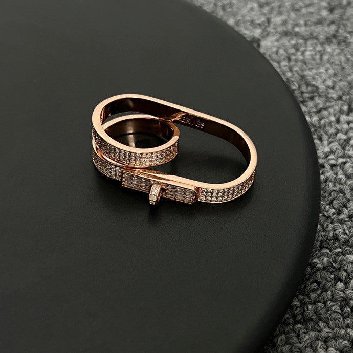 18K Kelly Gavroche Double Hermès Ring
