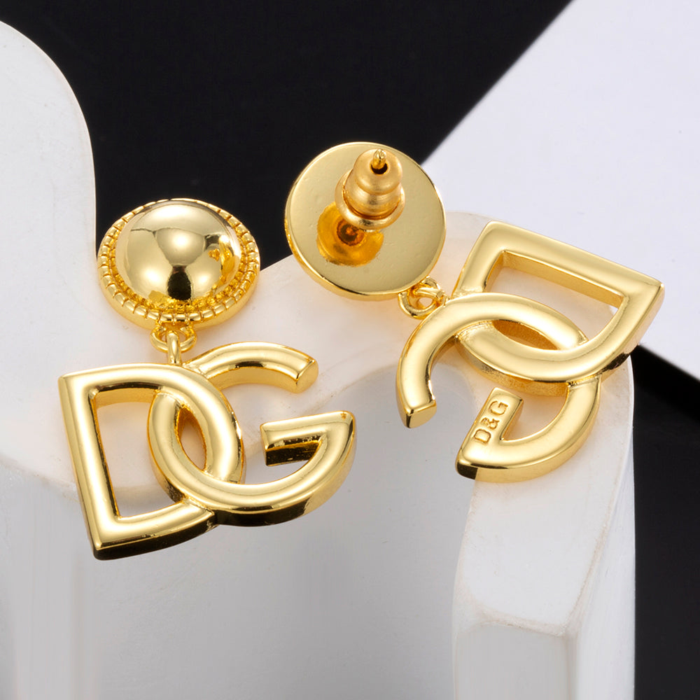 18K Dolce & Gabbana DG Gold Earrings