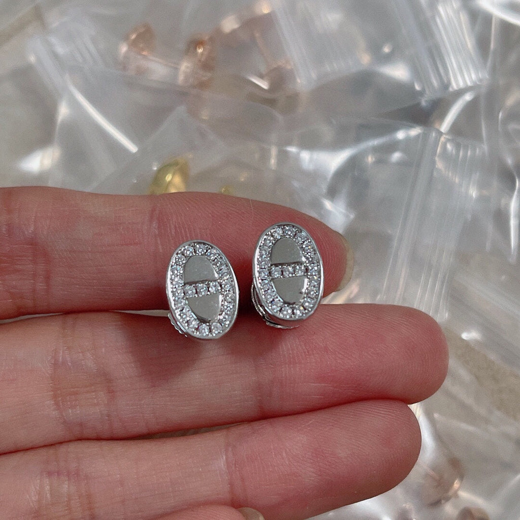 18K Mini Farandole Diamond Hermès Earrings