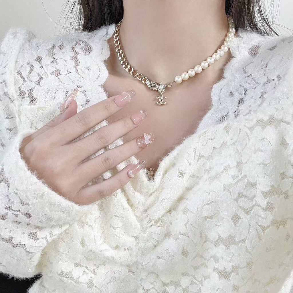 18K Chanel Wing Chain Necklace