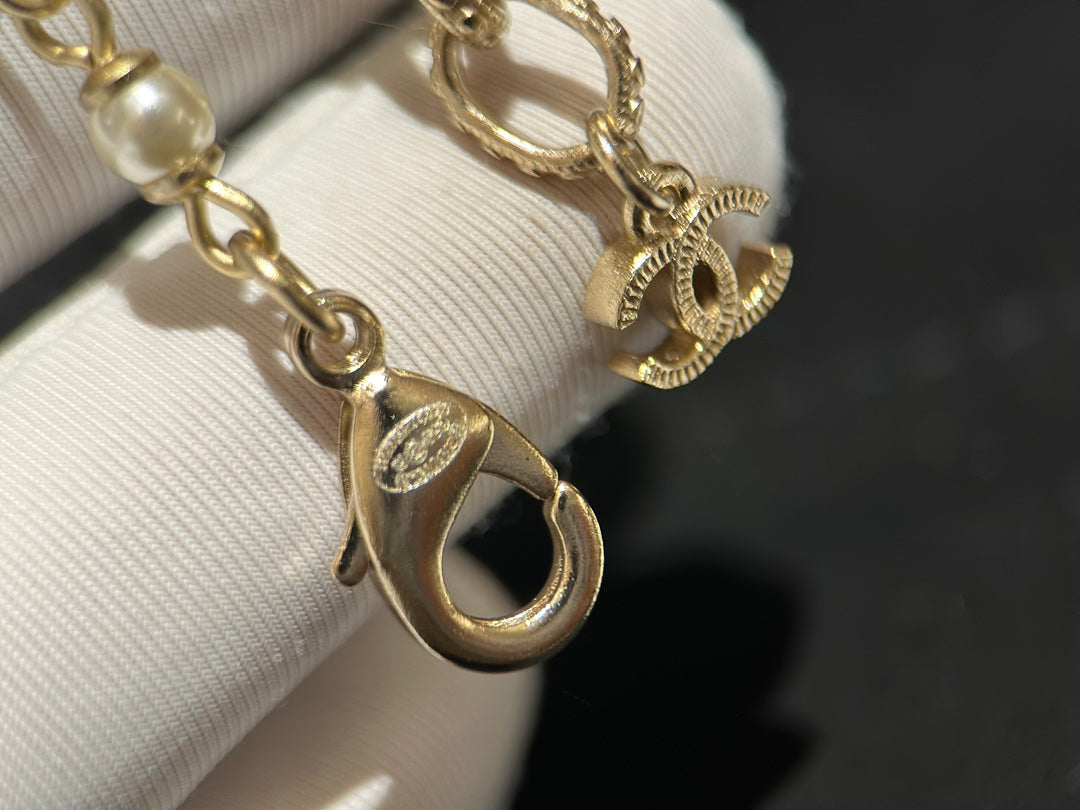 18K Chanel 24S Long Pearls Necklace