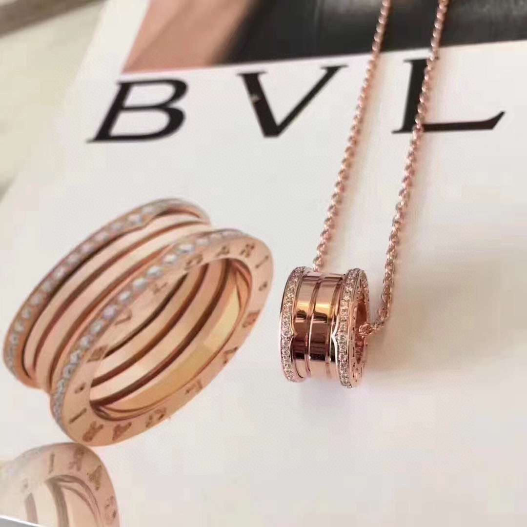 18K BVLGARI B.ZERO1 Pave Diamonds Necklace