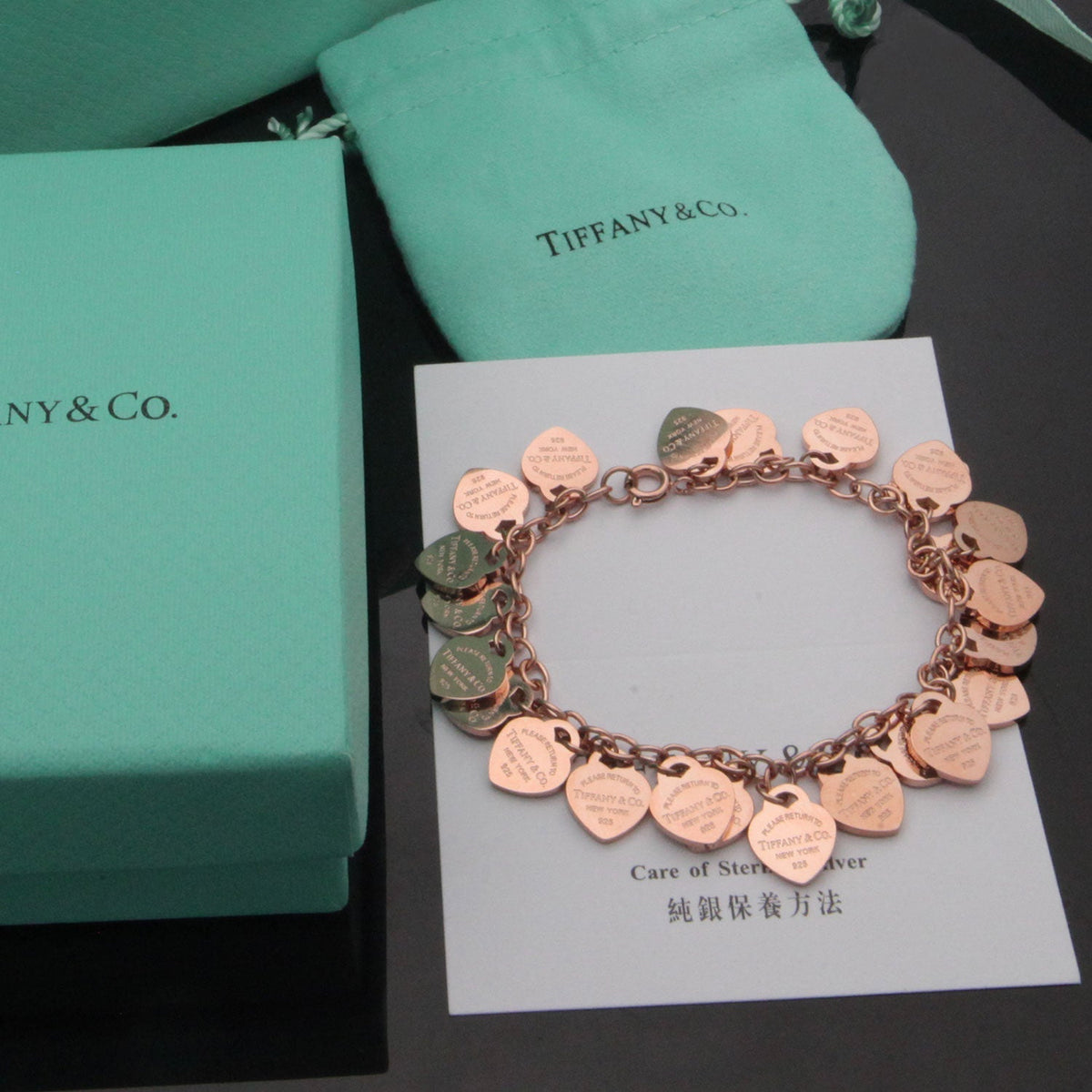 18K Tiffany & Co. Heart Tag Bracelet