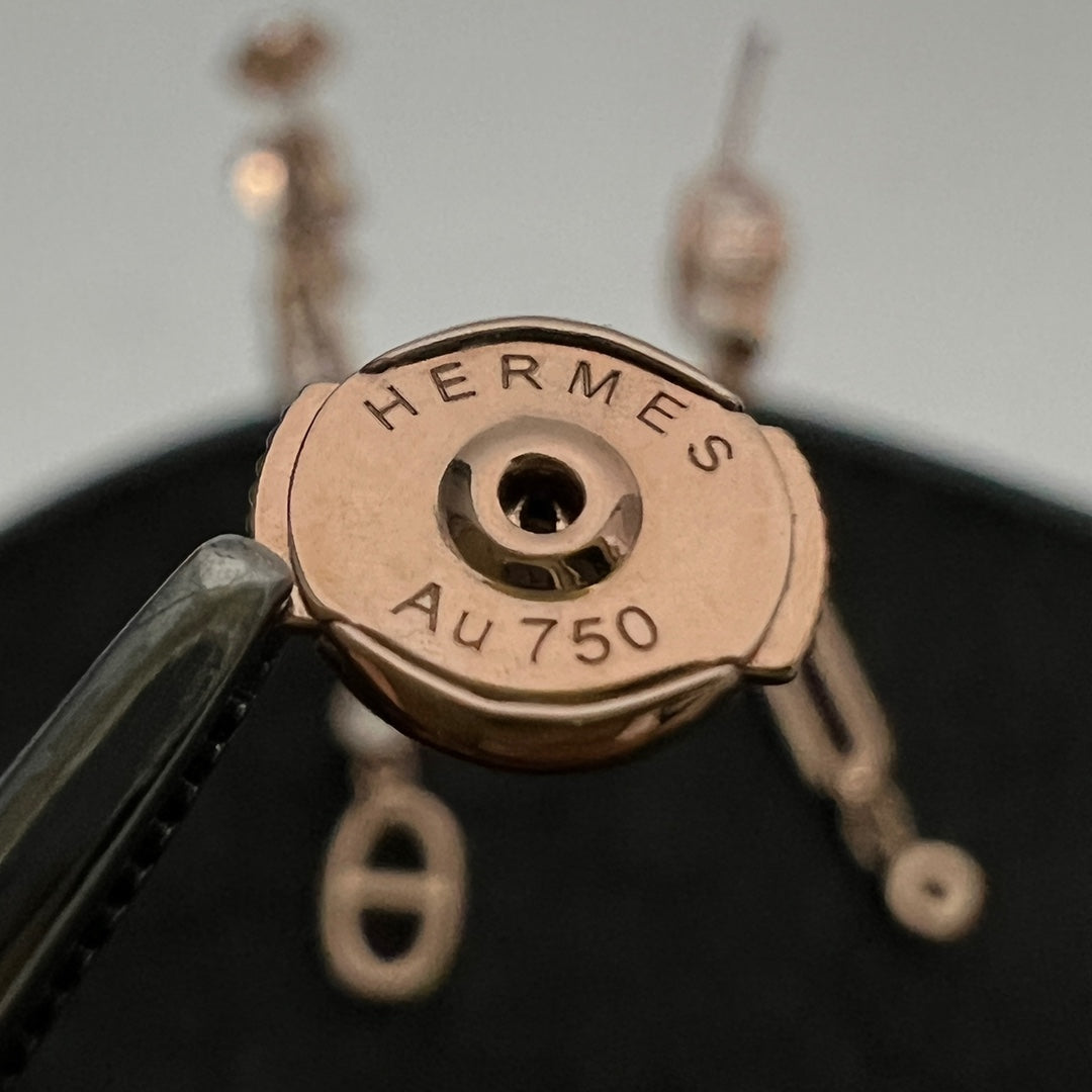 18K Chaine D'ancre Chaos Hermès Earrings