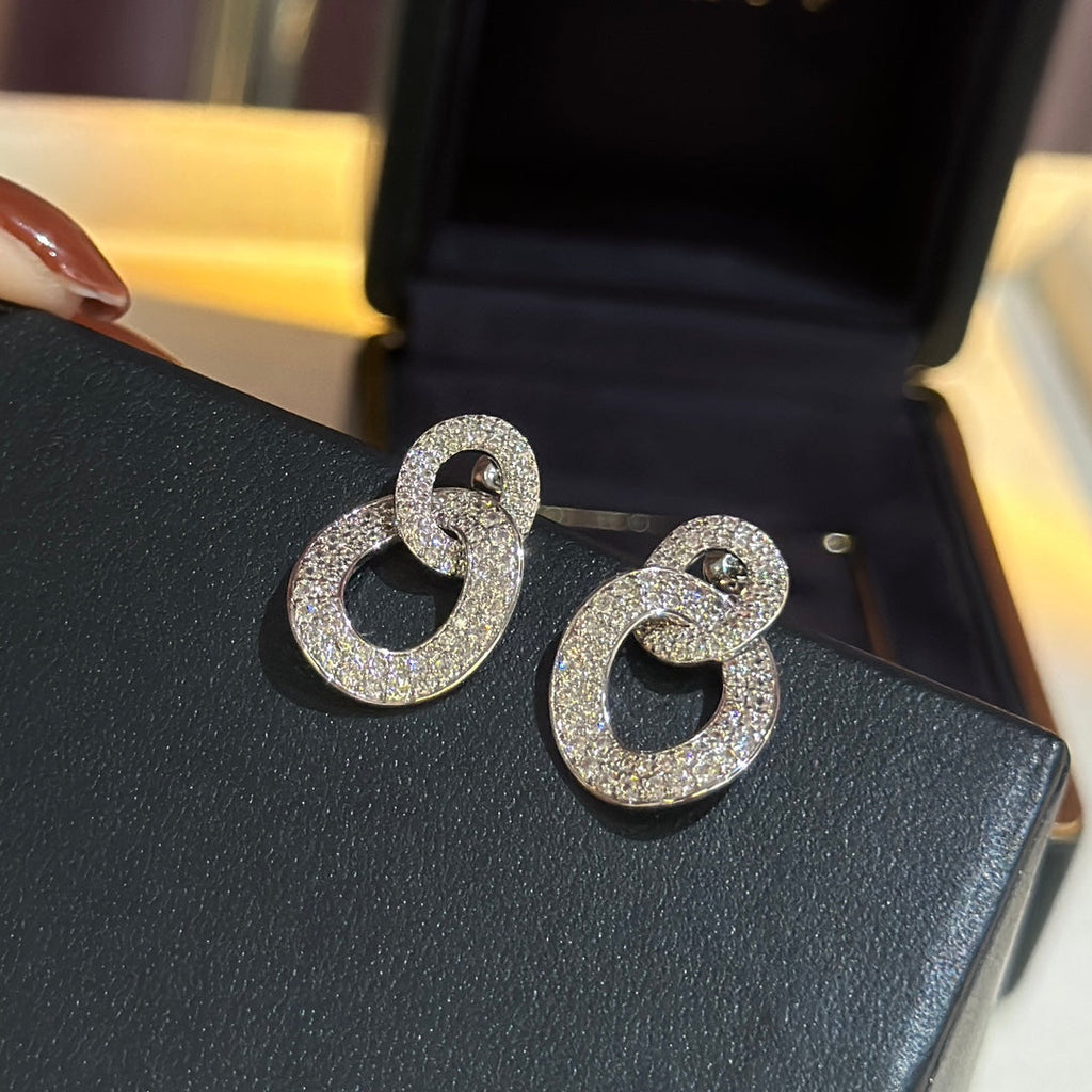 18K Van Cleef & Arpels Olympia Diamonds Earrings