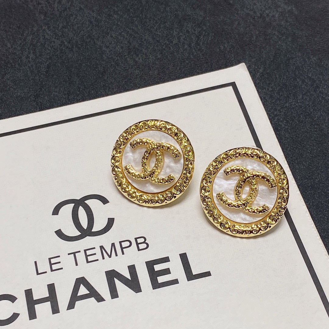 18K Chanel Crystal Earrings