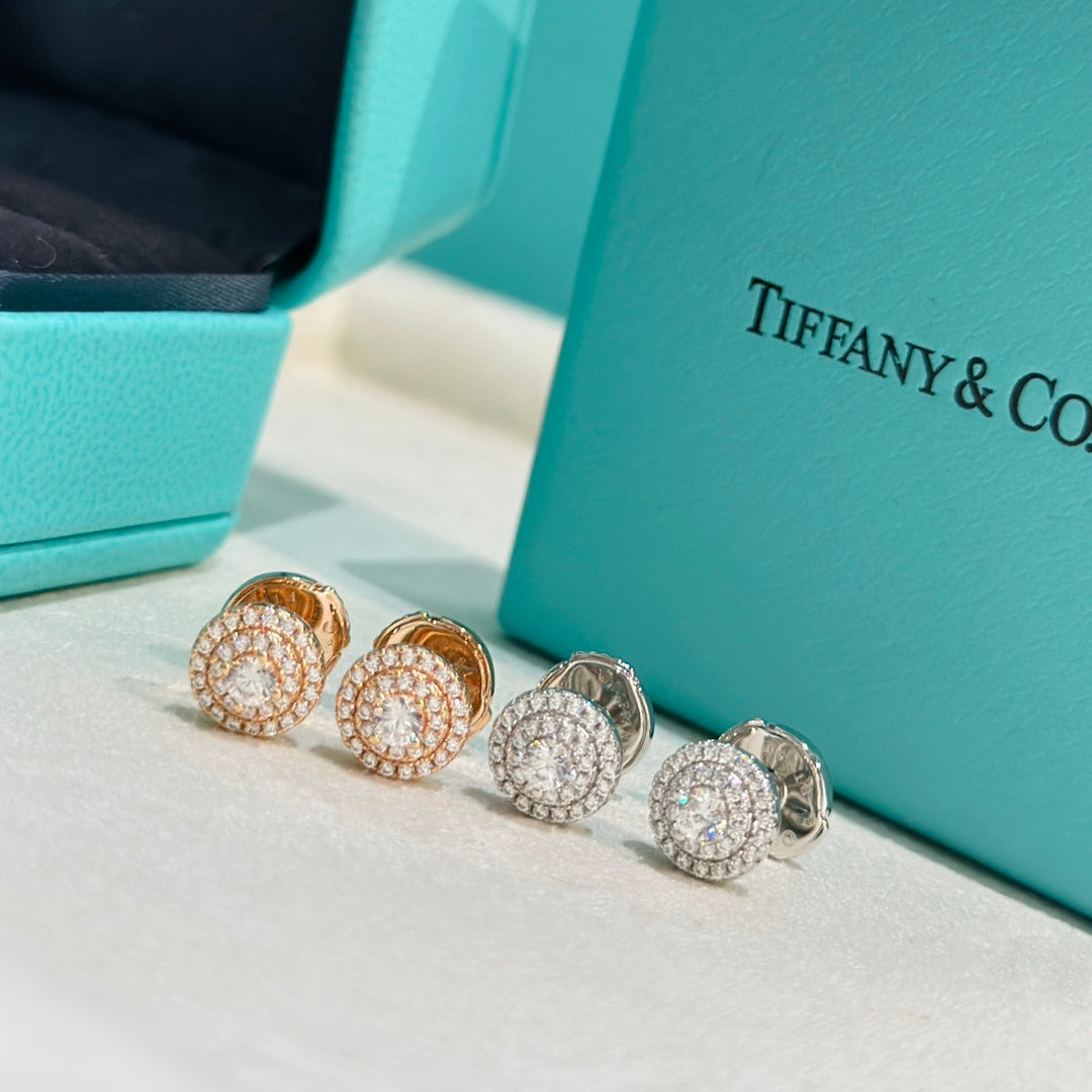 18K Tiffany & Co. Soleste Diamonds White Gold Earrings