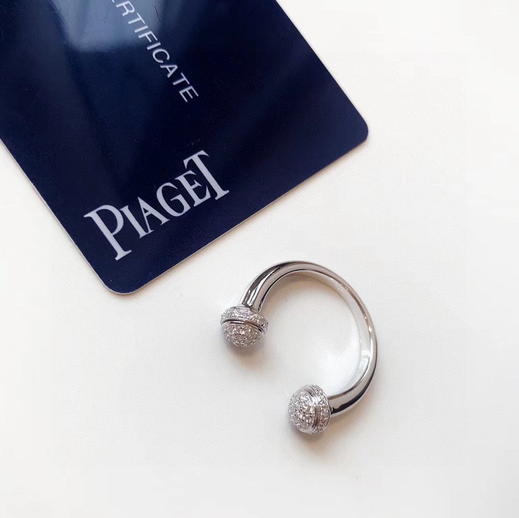 18K Piaget Open White Gold Ring