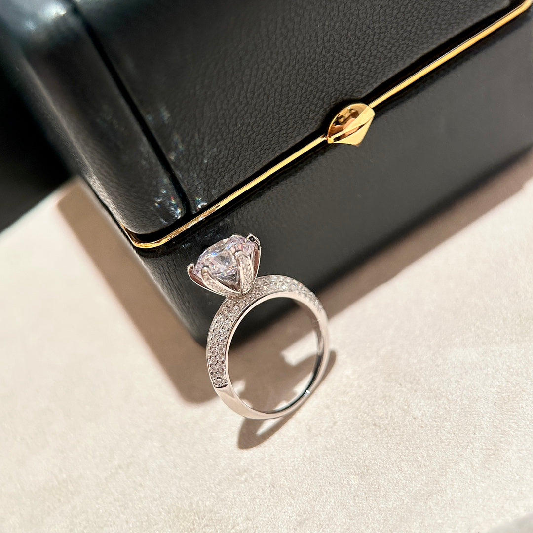 18K Tiffany & Co. Pave Tiffany Setting Engagement Ring