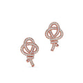 18K Tiffany & Co. Keys Woven Diamond Earrings