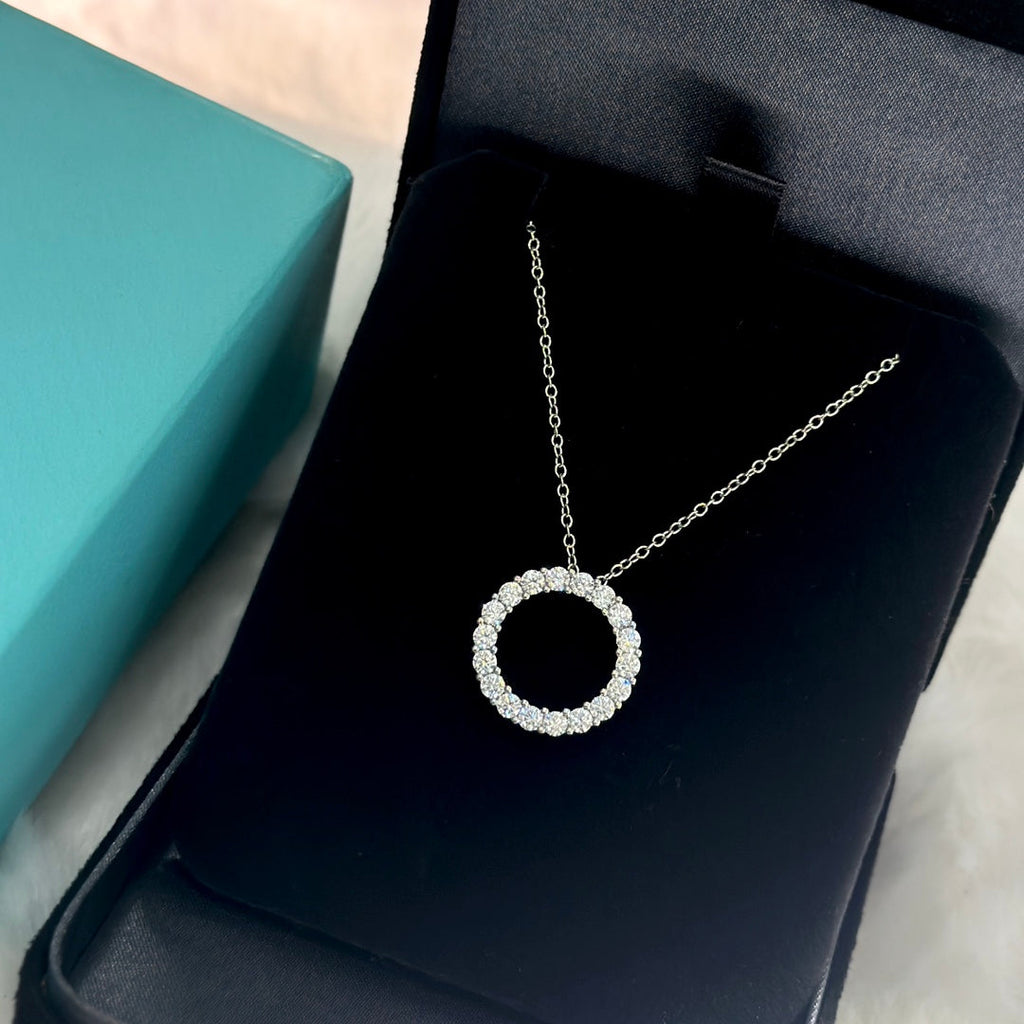 18K Tiffany & Co. Circle Diamonds Necklace