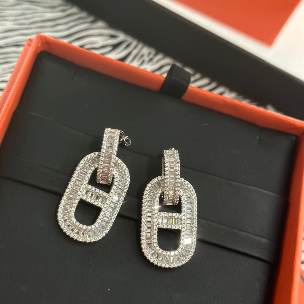 18K Diamonds Hermès Earrings