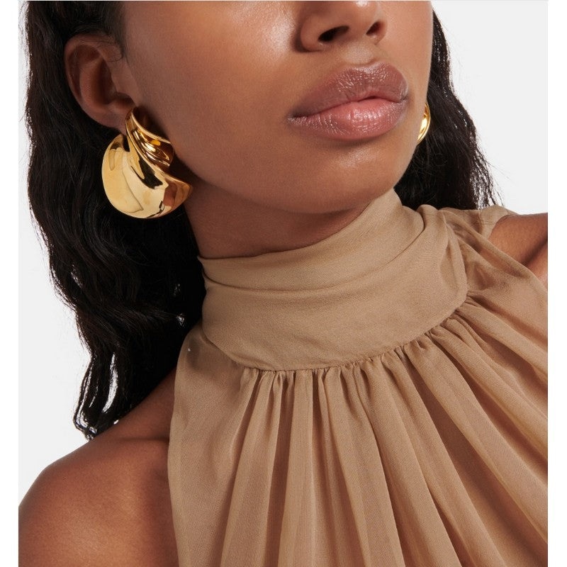 18K Saint Laurent YSL Gold Earrings
