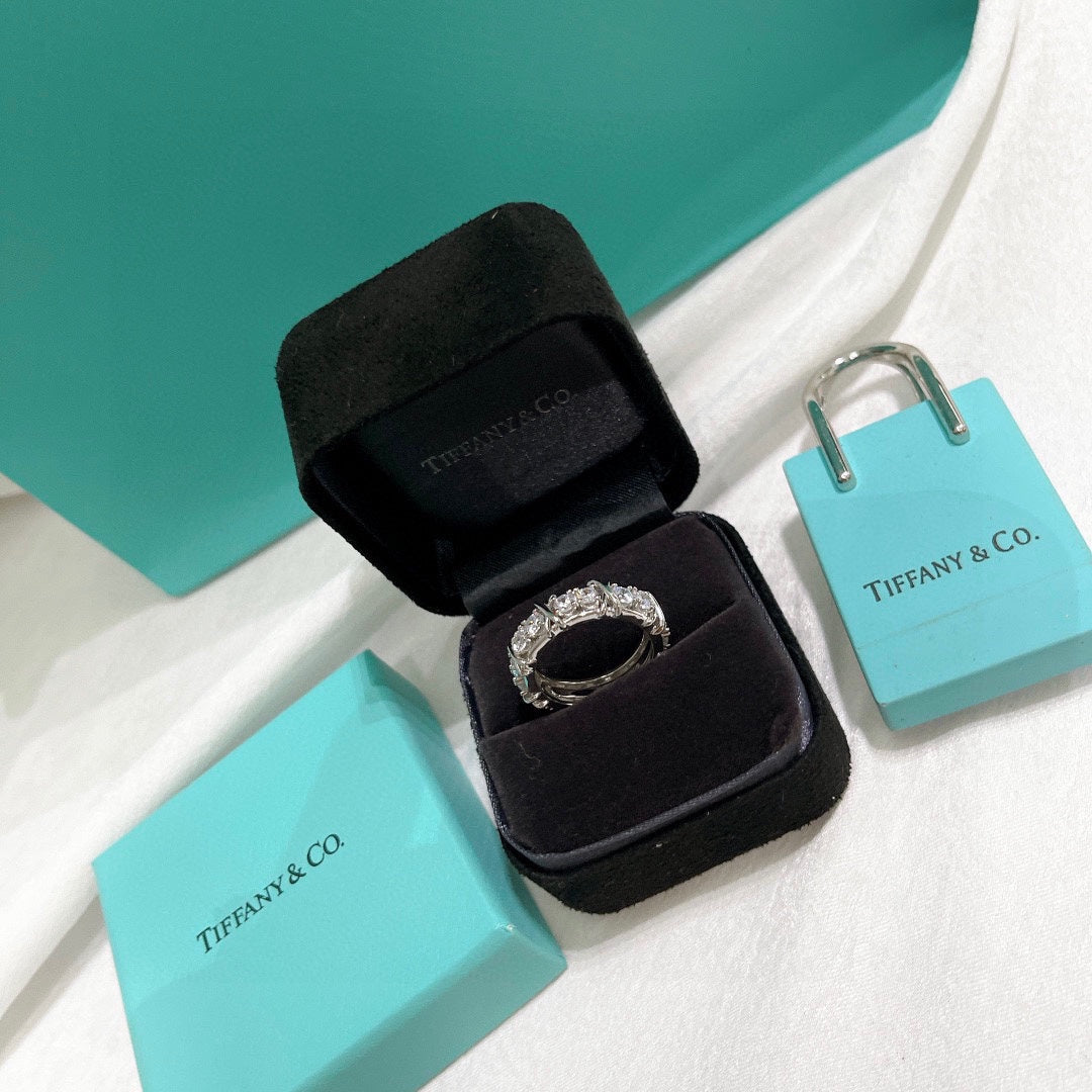 18K Tiffany & Co. Schlumberger Eighteen Stone Ring