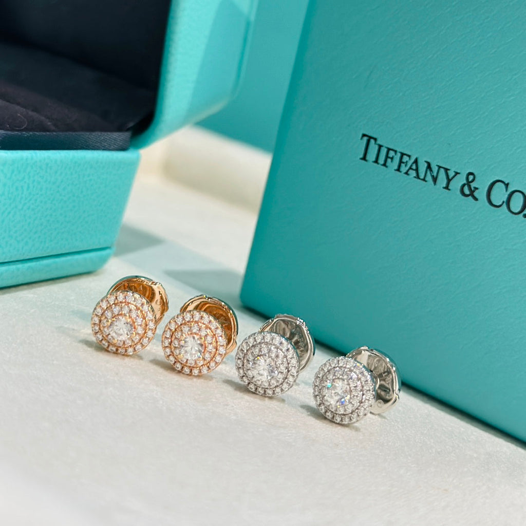 18K Tiffany & Co. Soleste Diamonds Rose Gold Earrings