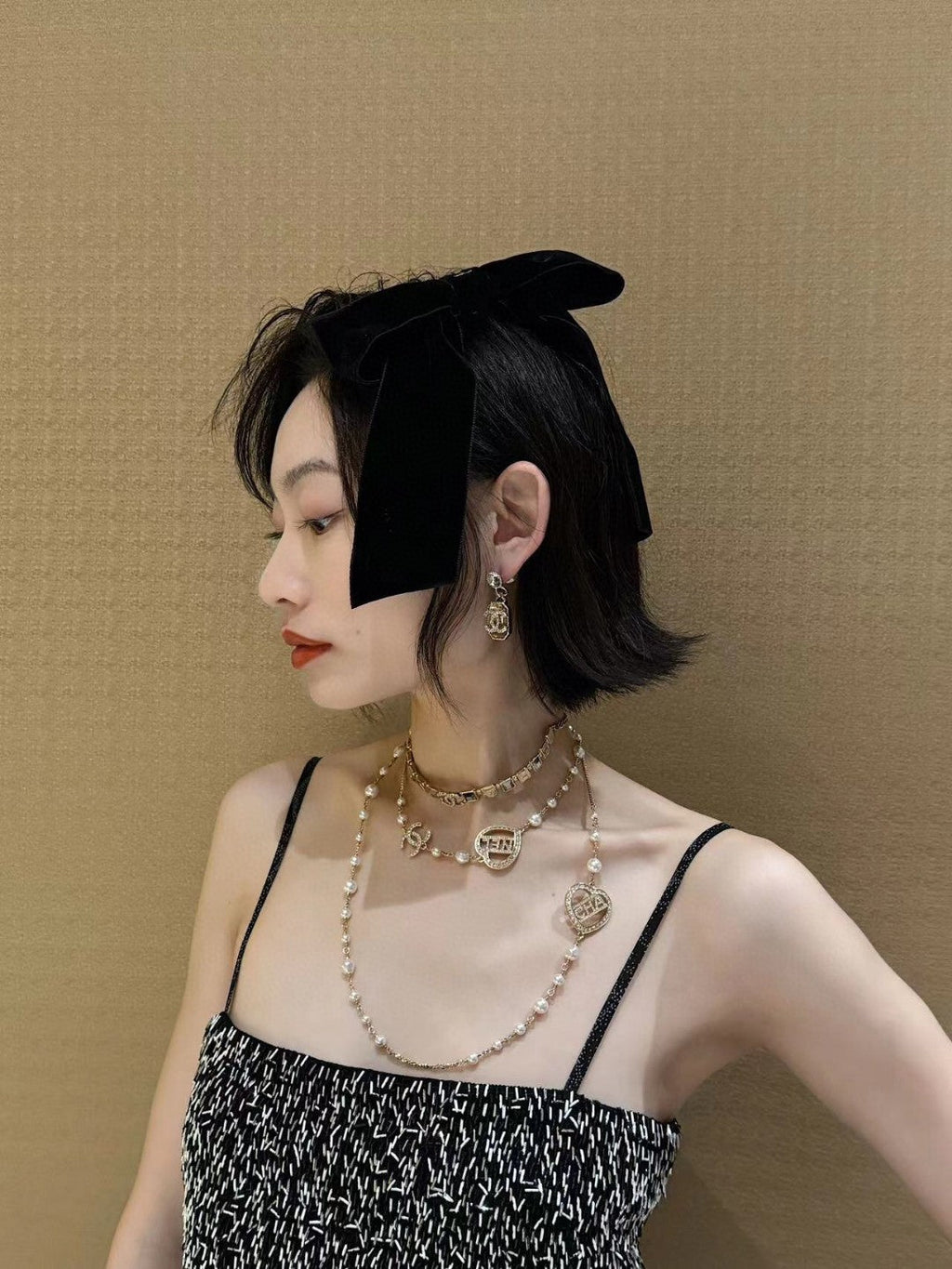 18K Chanel Crystals Earrings