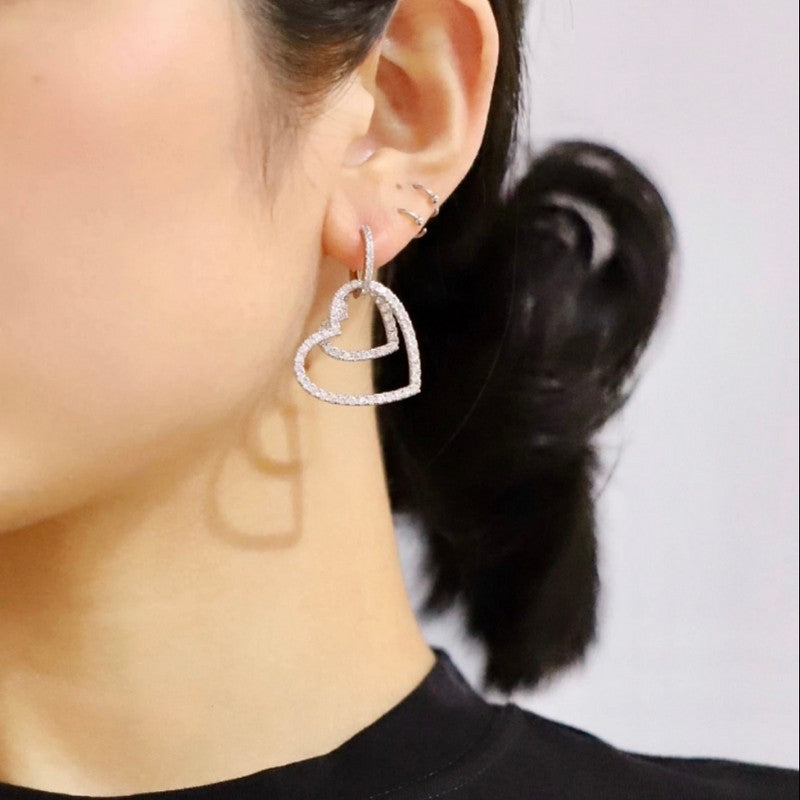 18K Tiffany & Co. Heart Diamond Earrings