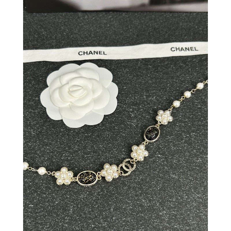 18K Chanel Black & Orange Crystal Choker Necklace
