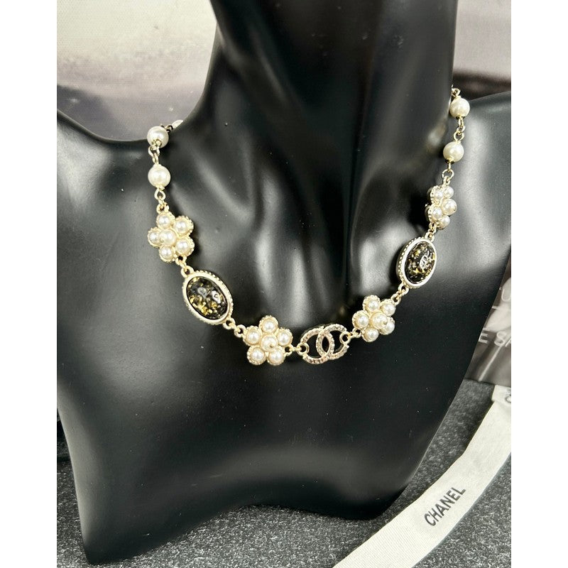 18K Chanel Black & Orange Crystal Choker Necklace