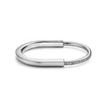18K Tiffany & Co. Lock Bangle Half Pave Diamonds Bracelet