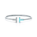 18K Tiffany & Co. Diamond and Turquoise Wire Bracelet