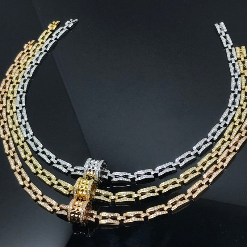 18K BVLGARI B.ZERO1 Diamonds Chain Link Necklace