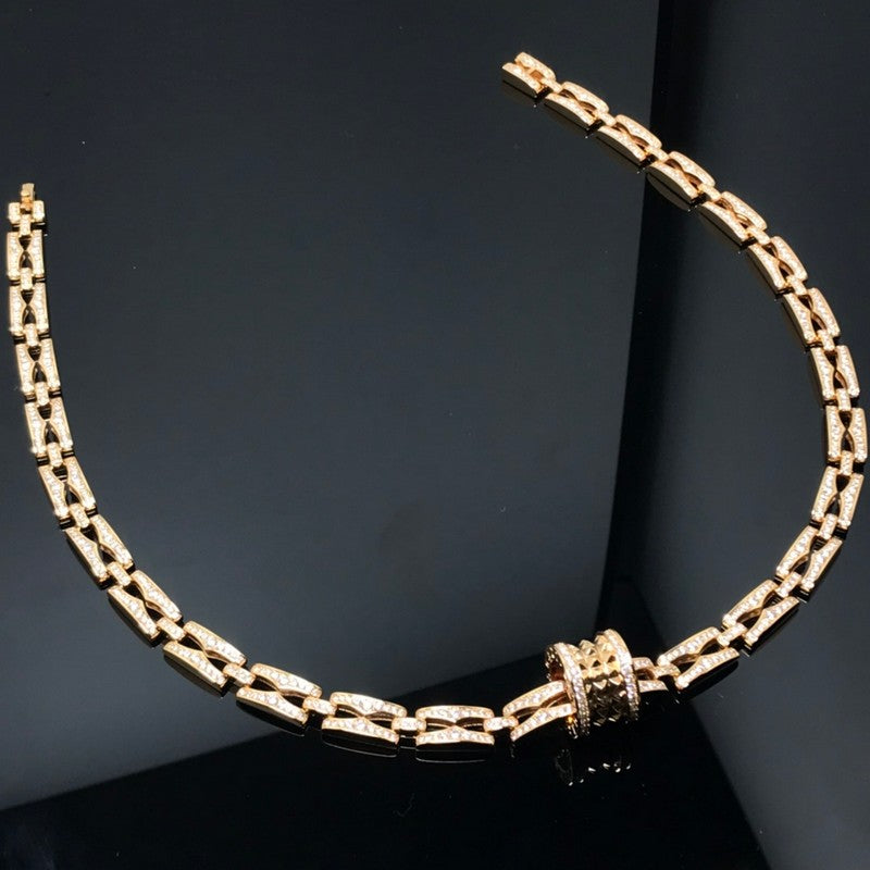 18K BVLGARI B.ZERO1 Diamonds Chain Link Necklace